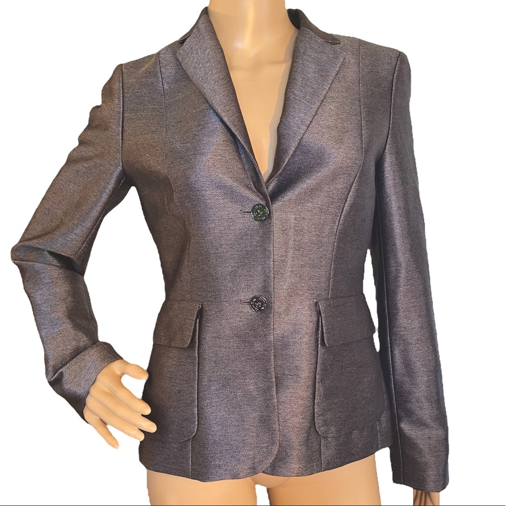 CALVIN KLEIN  | SHINY METALLIC BLAZER  SZ 2